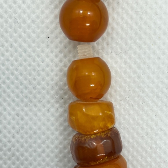 Vintage Butterscotch Baltic Amber Necklace Chocker USSR Soviet Expo'67 - Picture 8 of 8